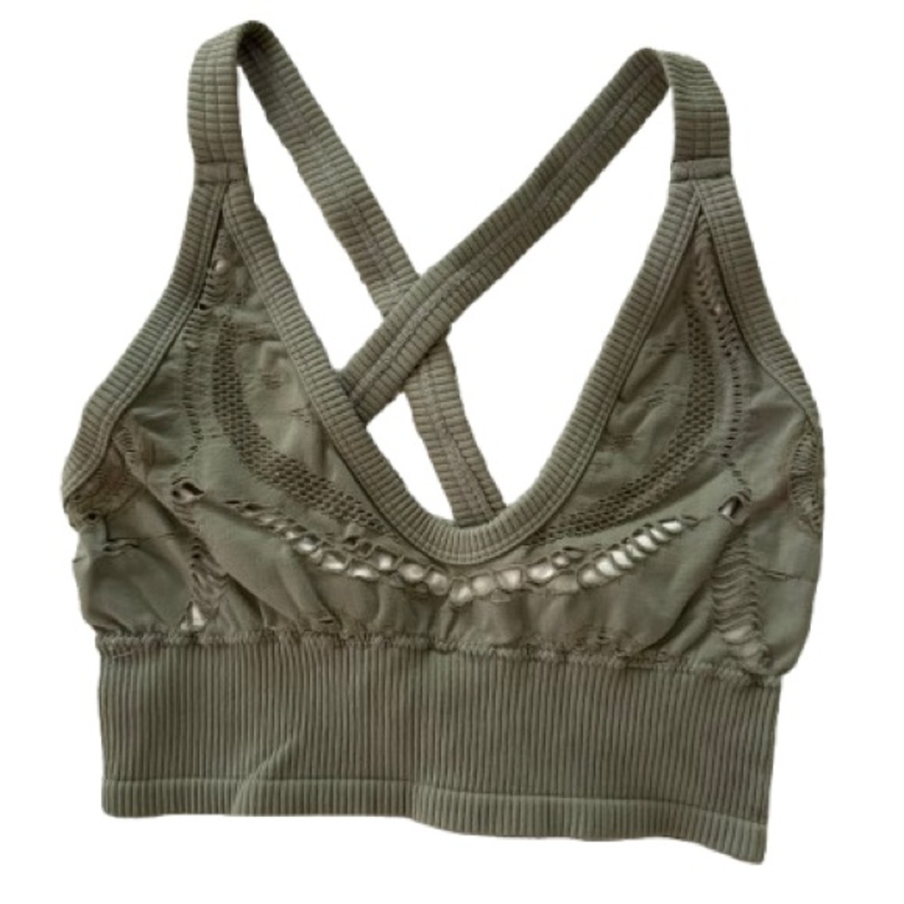 Balance Athletica Gray/Khaki Lace Bralette